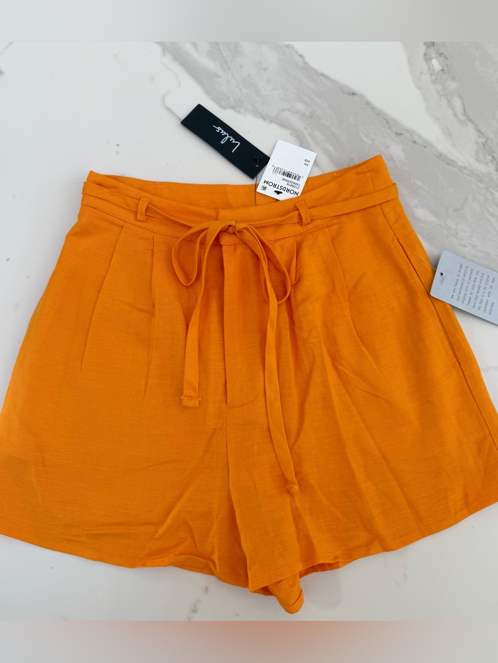 NWT - Lulu's Linen Shorts - Hermes Orange!